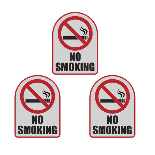 3X No Smoking Sticker Vinyl Decal Business Window Wall Door Car Store Bar Shop Warning Sign Sticker Peaceful Pleasures Health and Wellness Default Title