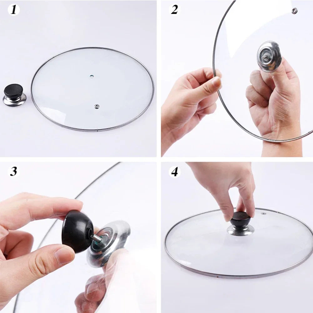 Replacement Pot Lid Handles – Stainless Steel Heat-Resistant Cookware Lid Handle Peaceful Pleasures Health and Wellness