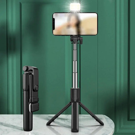 Extendable Selfie Stick Tripod with Wireless Remote & Fill Light Selfie Stick Tripod Peaceful Pleasures Health and Wellness