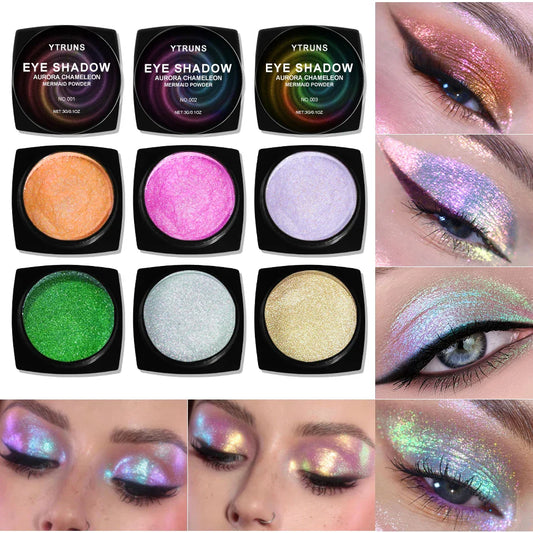 Chameleon Multichrome Eyeshadow – Color-Shifting Pressed Pigment Multichrome Eyeshadow Oasis Select