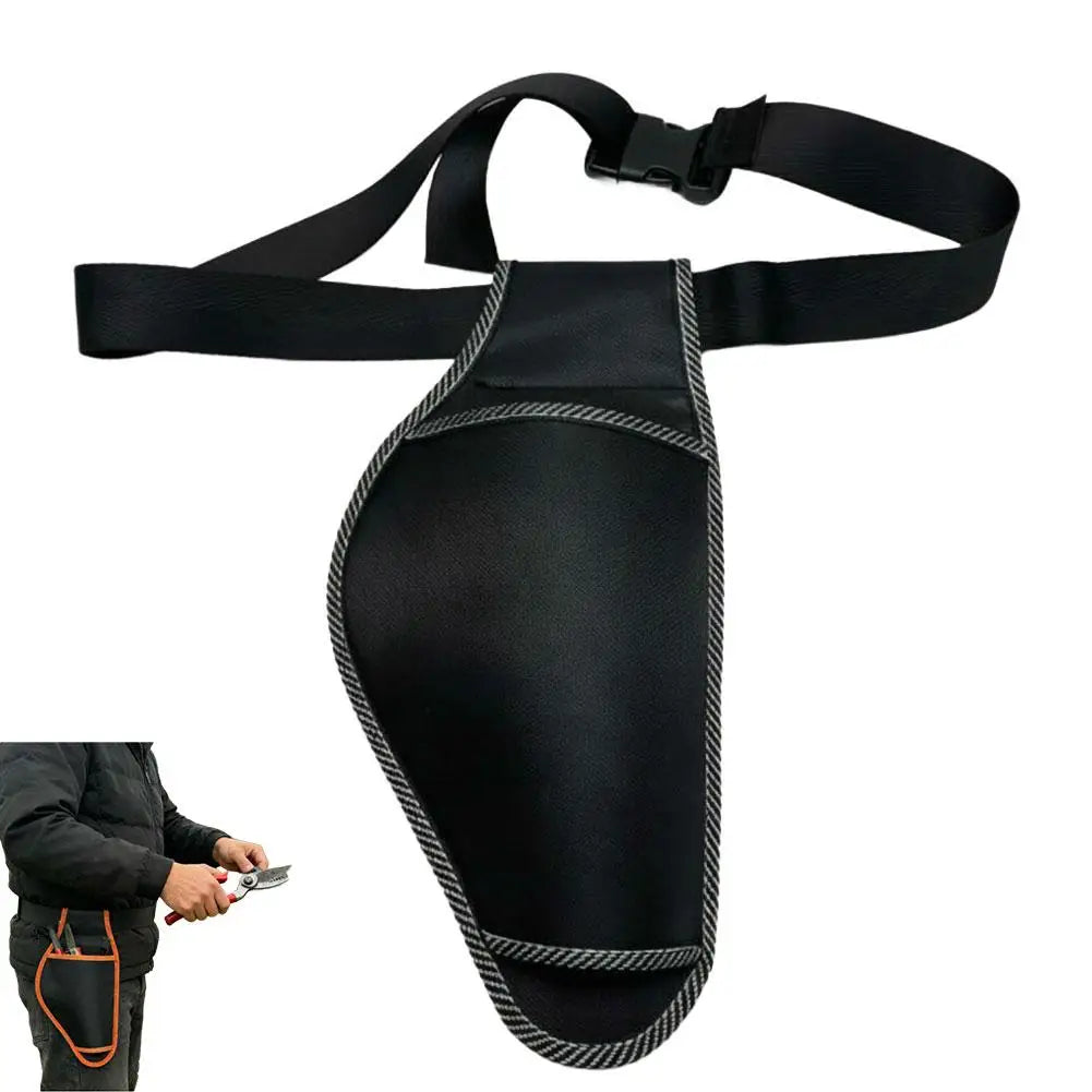 Hard Shell Electric Scissors Storage Bag Portable Garden Tool Organizer Large Pockets Gardening Equipment Storage Pouch Peaceful Pleasures Health and Wellness black white