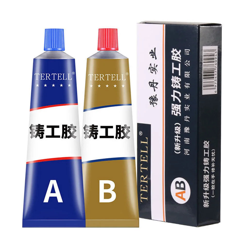 AB Type Casting Repair Glue High Temperature Resistant Liquid Metal Welding Filler Metal Repair Glue Caulking Agent Extra Strong Peaceful Pleasures Health and Wellness