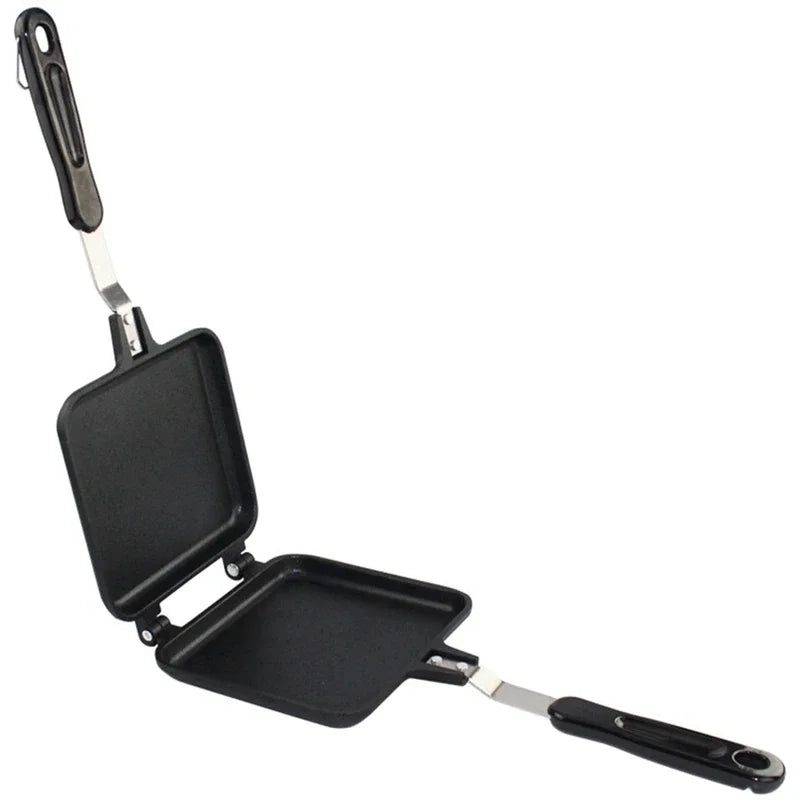 Double-Sided Non-Stick Sandwich Maker Iron Bread Toast Breakfast Machine Waffle Pancake Baking Barbecue Oven Mold Grill Frying Peaceful Pleasures Health and Wellness
