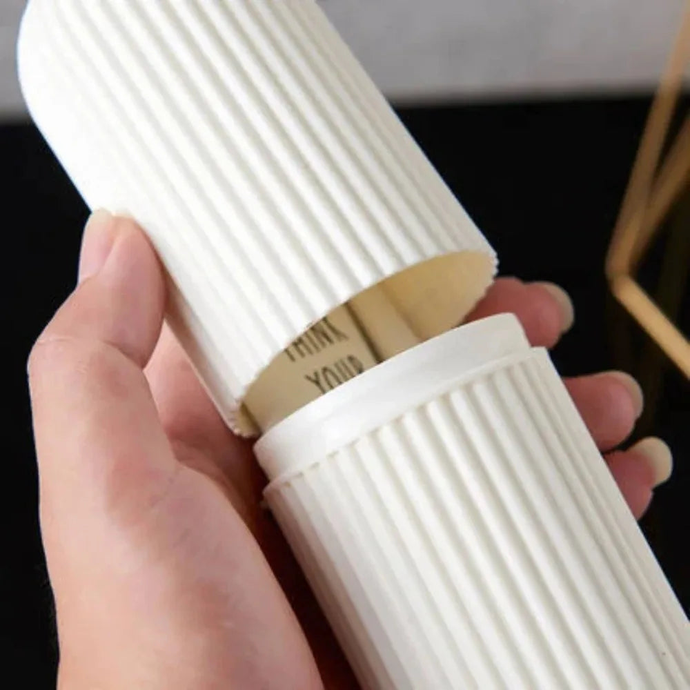 Travel Portable Toothbrush Cup Bathroom Toothpaste Holder Storage Case Box Organizer Travel Toiletries Storage Cup New Creative Peaceful Pleasures Health and Wellness