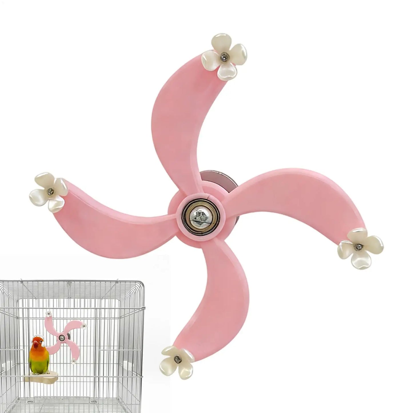 Interactive Rotating Spinner Bird Toy – Parrot, Budgie & Cockatiel