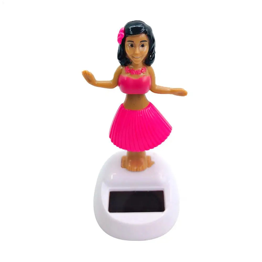 Car Decoration Dancing Doll Car Accessories Solar Power Toy Shaking Head Hawaii Swinging Animated Girl Car Ornament Car-styling Peaceful Pleasures Health and Wellness B