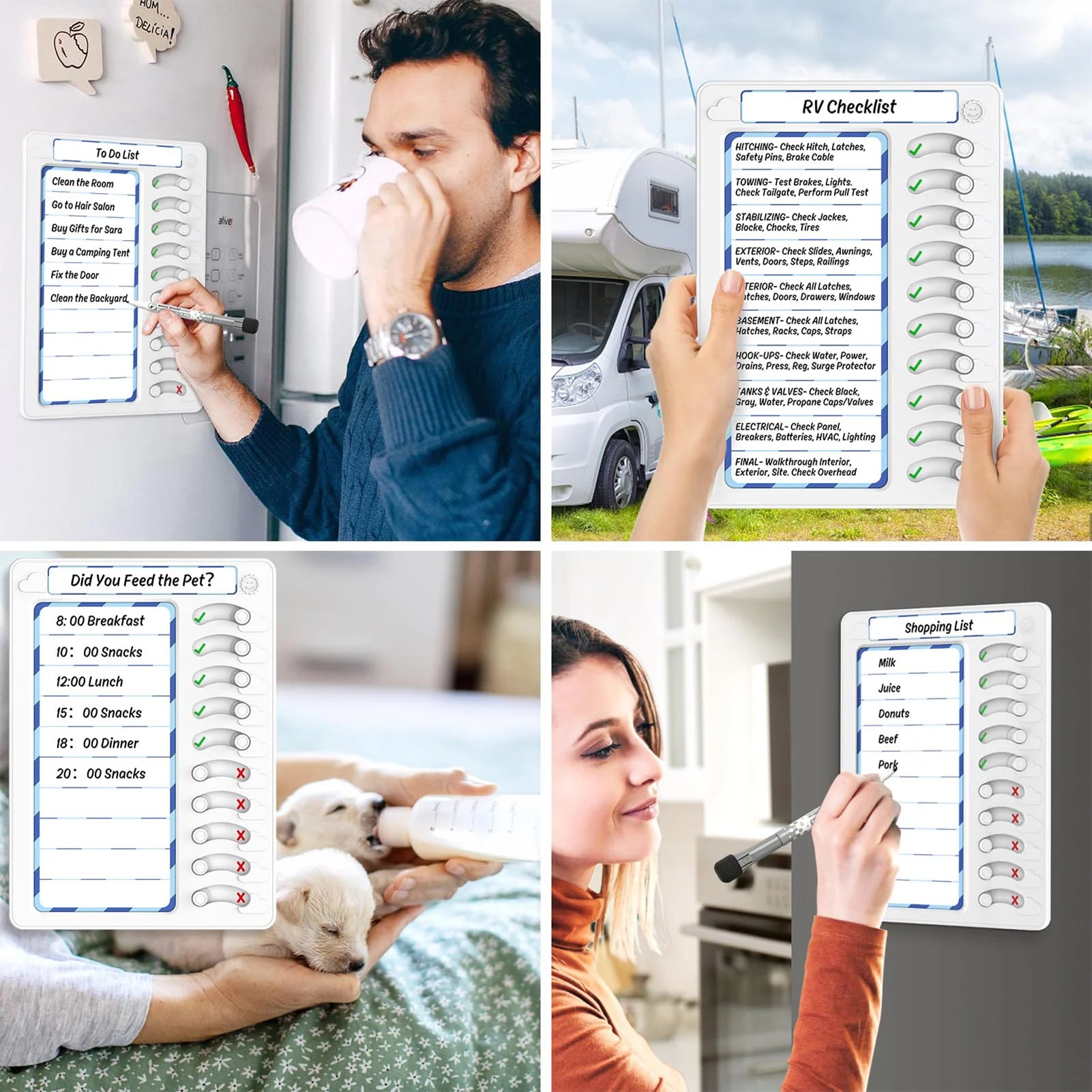 Multiple Kids Chore Board Sliding Checklist Memo Plastic Board for Home Office School Whiteboard Plans Peaceful Pleasures Health and Wellness