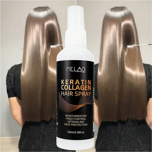 MELAO Collagen & Keratin Leave-In Hair Spray – Heat Protection Leave-In Hair Spray Peaceful Pleasures Health and Wellness