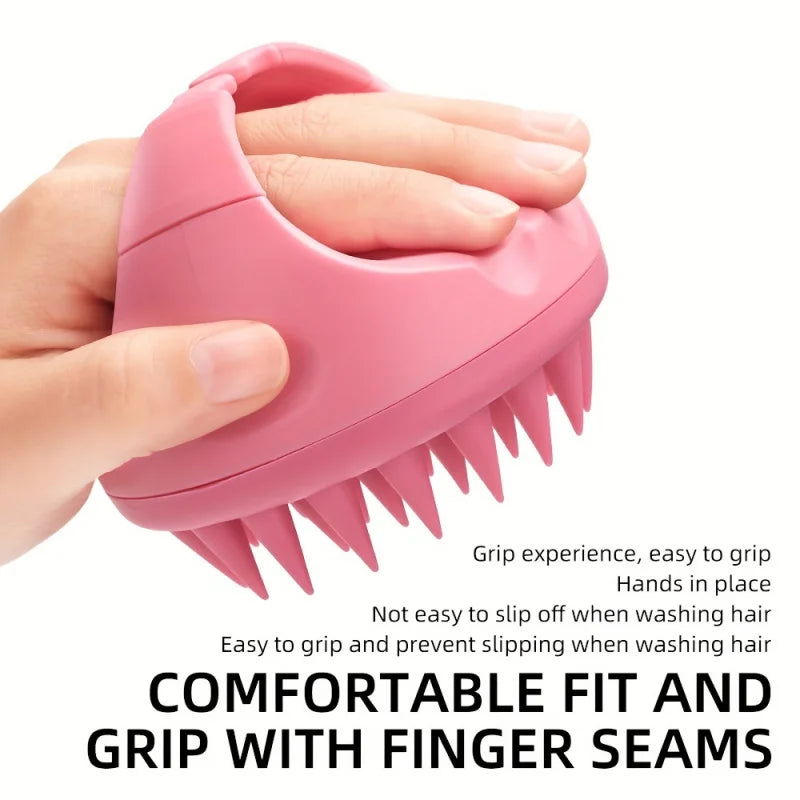 1 Gentle Silicone Scalp Massage Shampoo Brush - Anti-allergy Handheld Hair Shampoo Device，For removing dandruff，No Battery Requi Peaceful Pleasures Health and Wellness
