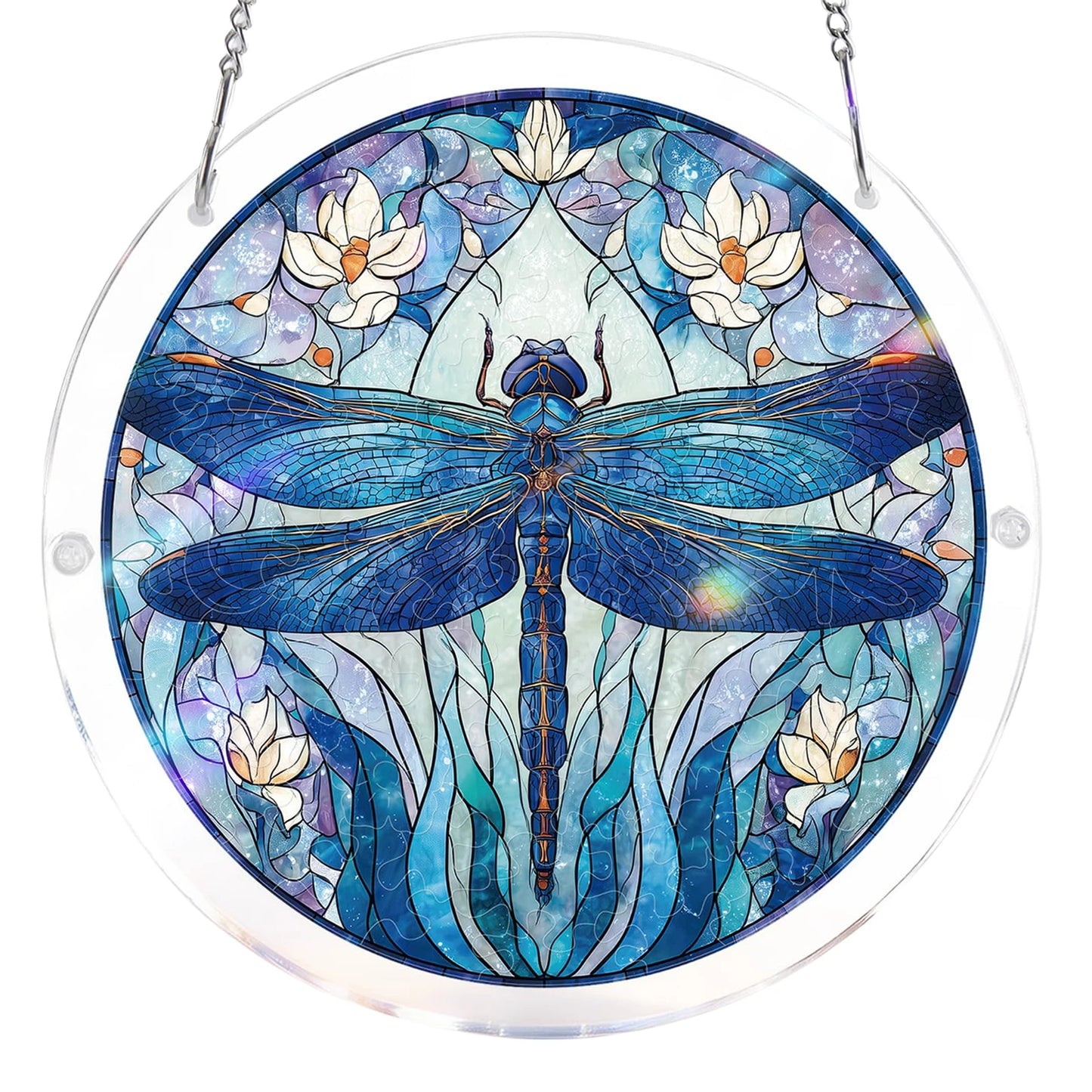 Sun Catcher Puzzle Curtain Decoration Unique Acrylic Sun Catcher Puzzle Kit 7.36 Inch for Doors Garden and Window Hanging Home Peaceful Pleasures Health and Wellness D