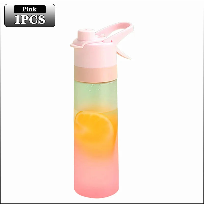 650ml Mist Spray Water Bottle with Straw – BPA-Free Reusable