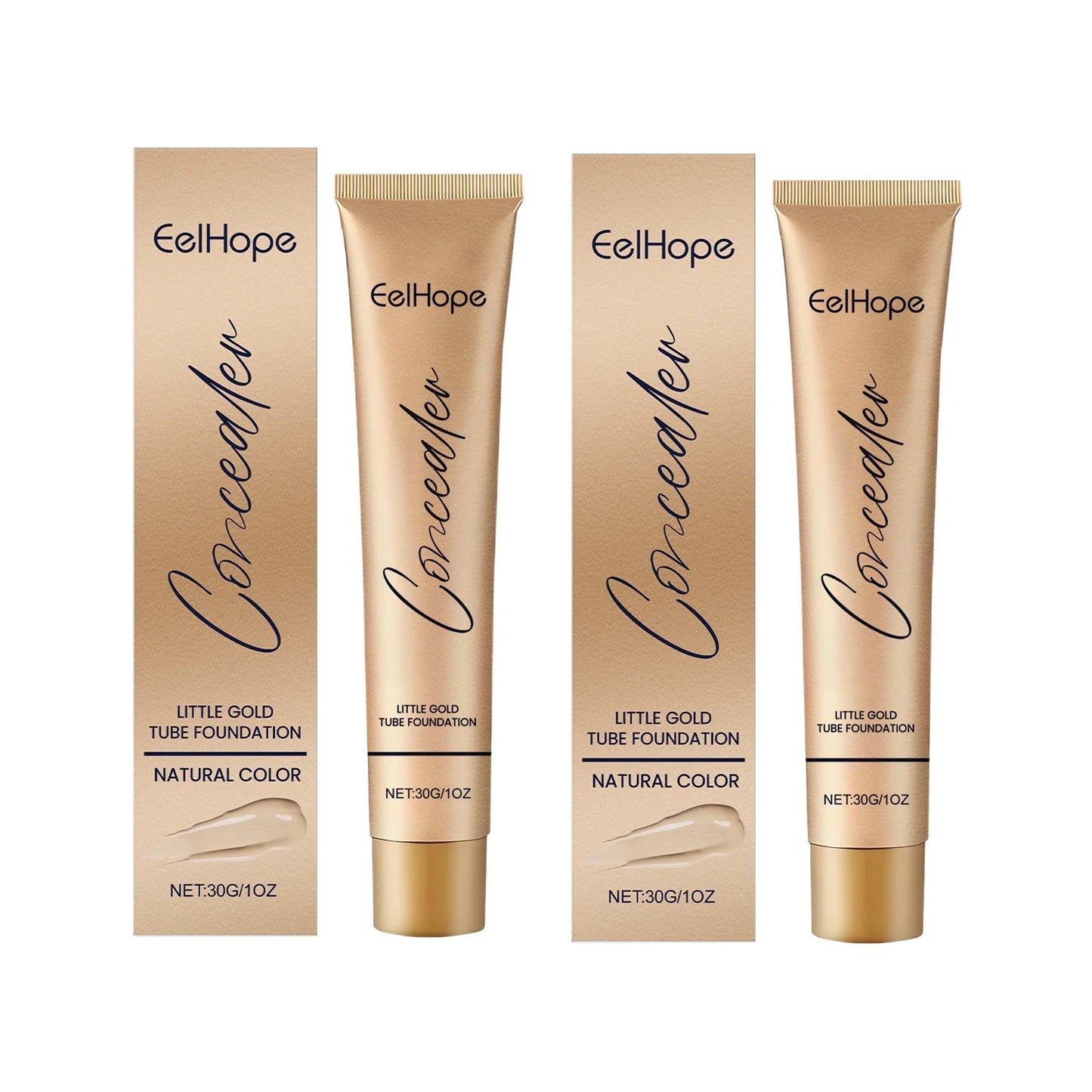 Eelhope 2-in-1 Foundation & Concealer Gold Tube 30ml