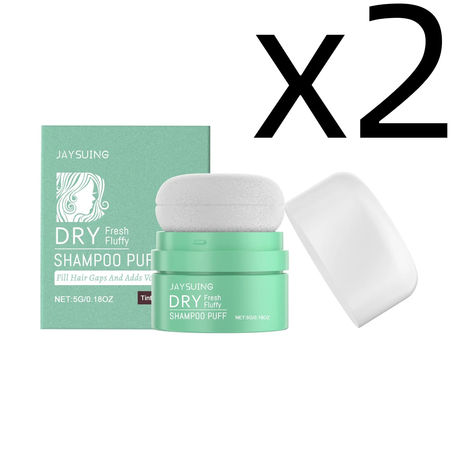 Matte Dry Shampoo Puff Instant Oil Control Lift Root Fluffy Hair Refresh Scalp Portable Matte Finish Hair Care Dry Hair Powder Peaceful Pleasures Health and Wellness 5g Boxed X 2PCS