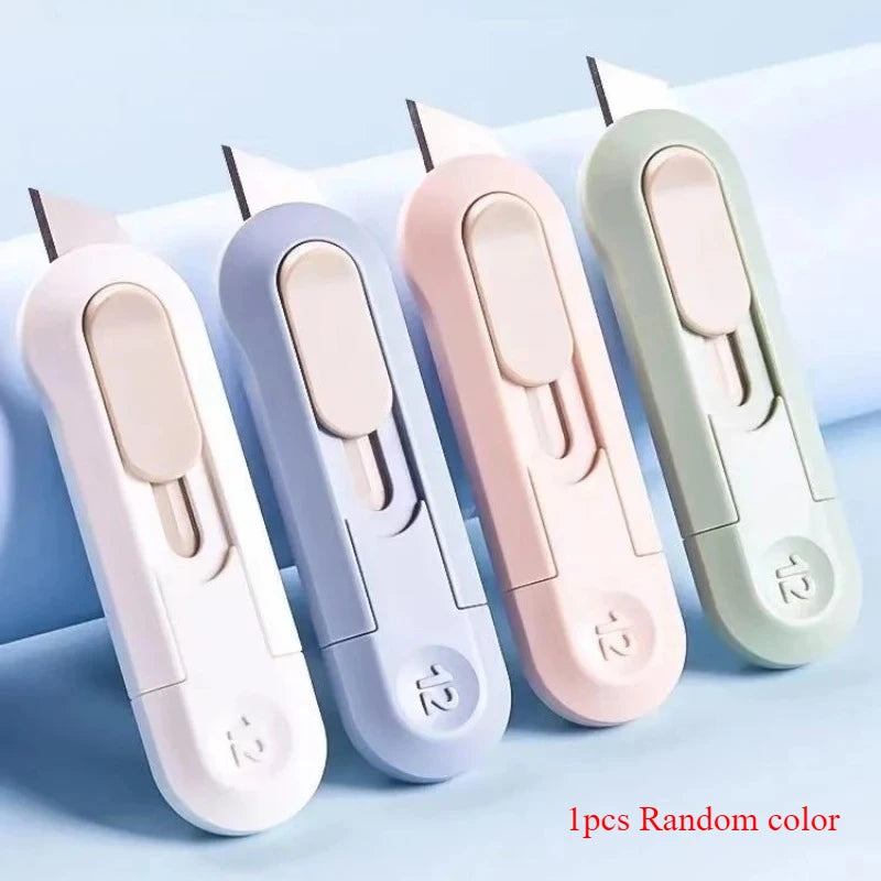 Portable Mini Box Cutter & Paper Knife – 4 Colors Mini Box Cutter Peaceful Pleasures Health and Wellness 1pcs Random color