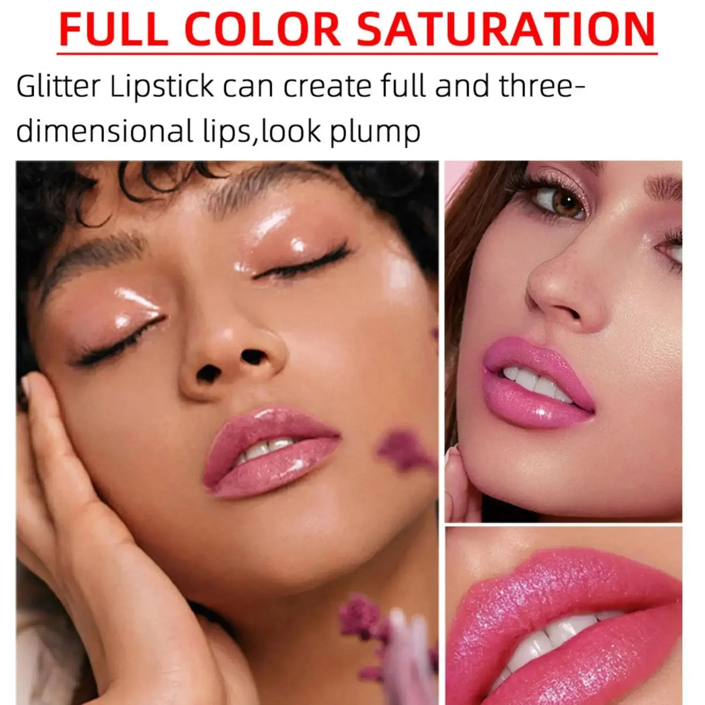 Mirsist Diamond Lip Gloss – Glitter Metallic Shine, 6 Colors