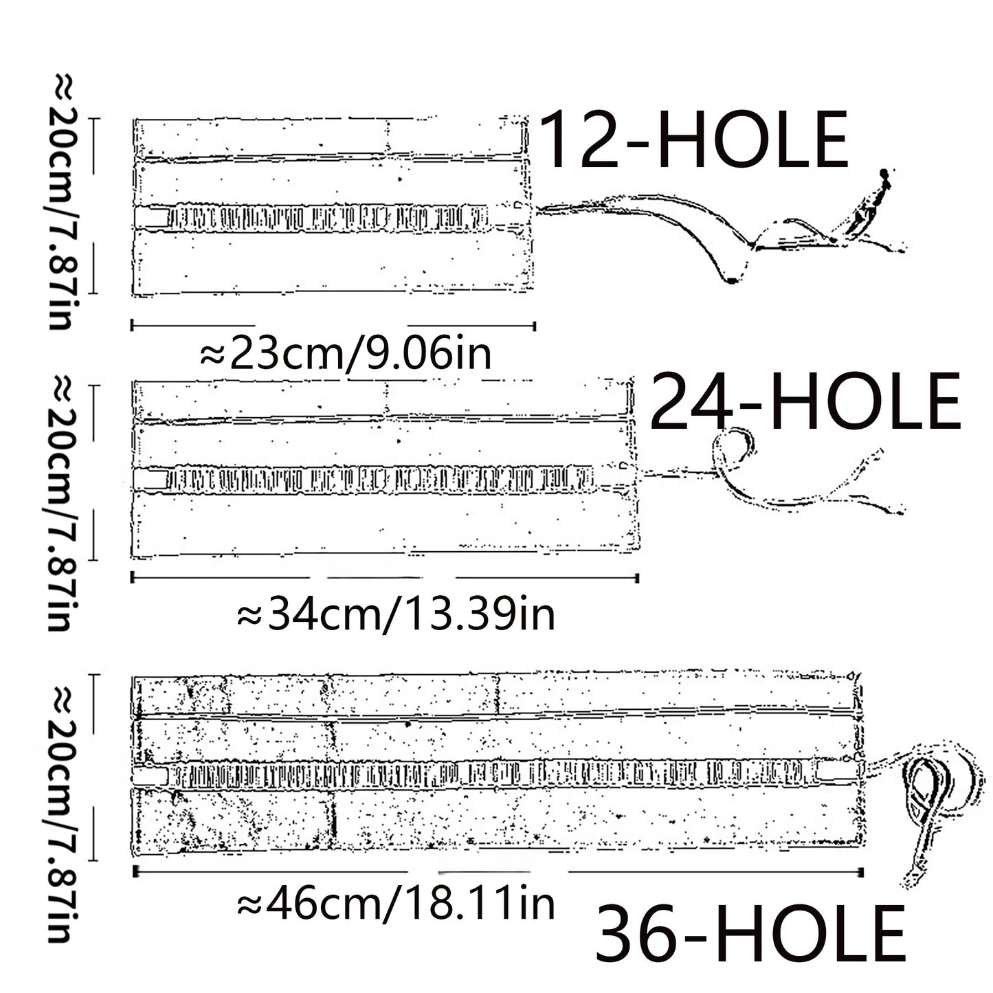 1 24-hole Printed Deciduous Jungle Canvas Colored Pencil Curtain Art