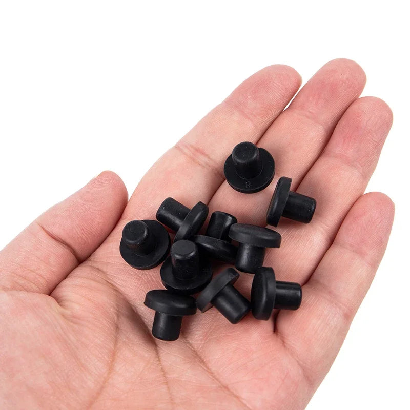 10Pcs Silicone Rubber Hole Plugs 3–12mm | High Temp Seal Caps Rubber Hole Plugs Peaceful Pleasures Health and Wellness