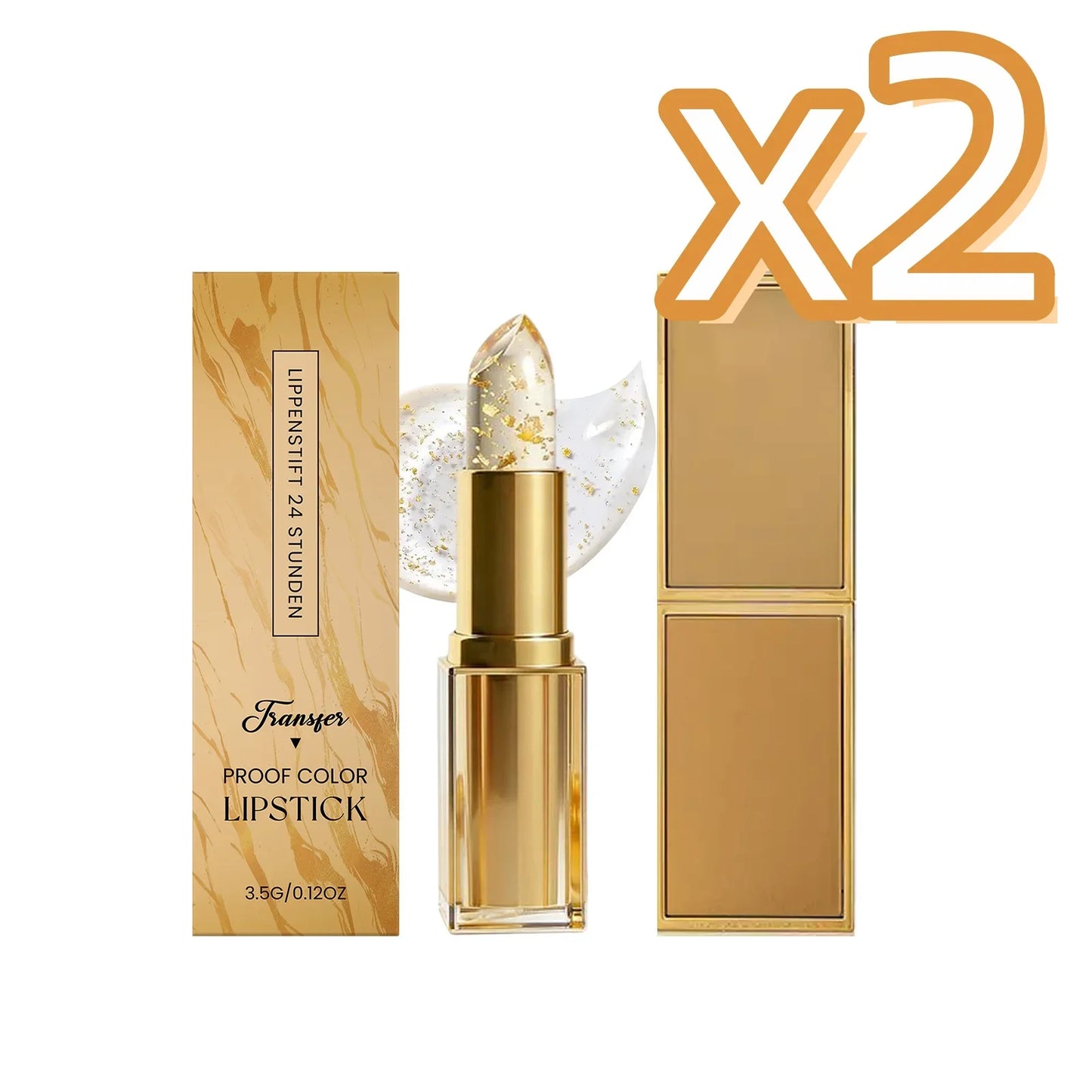 Gold Foil Color Changing Lipstick – Moisturizing Long Wear