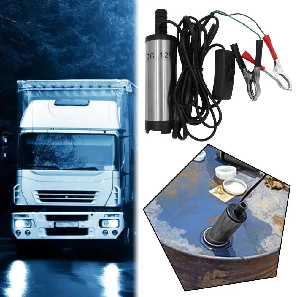 submersible oil suction pump Refueling Submersible Pump For Diesel Water Pump 12V 38mm For Car Motorbike Fuel Transfer Peaceful Pleasures Health and Wellness
