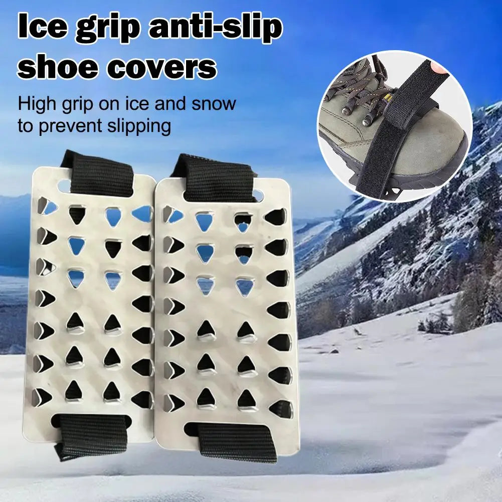 Ice Grippers for Shoes – Heavy-Duty Winter Snow Crampons (1 Pair)