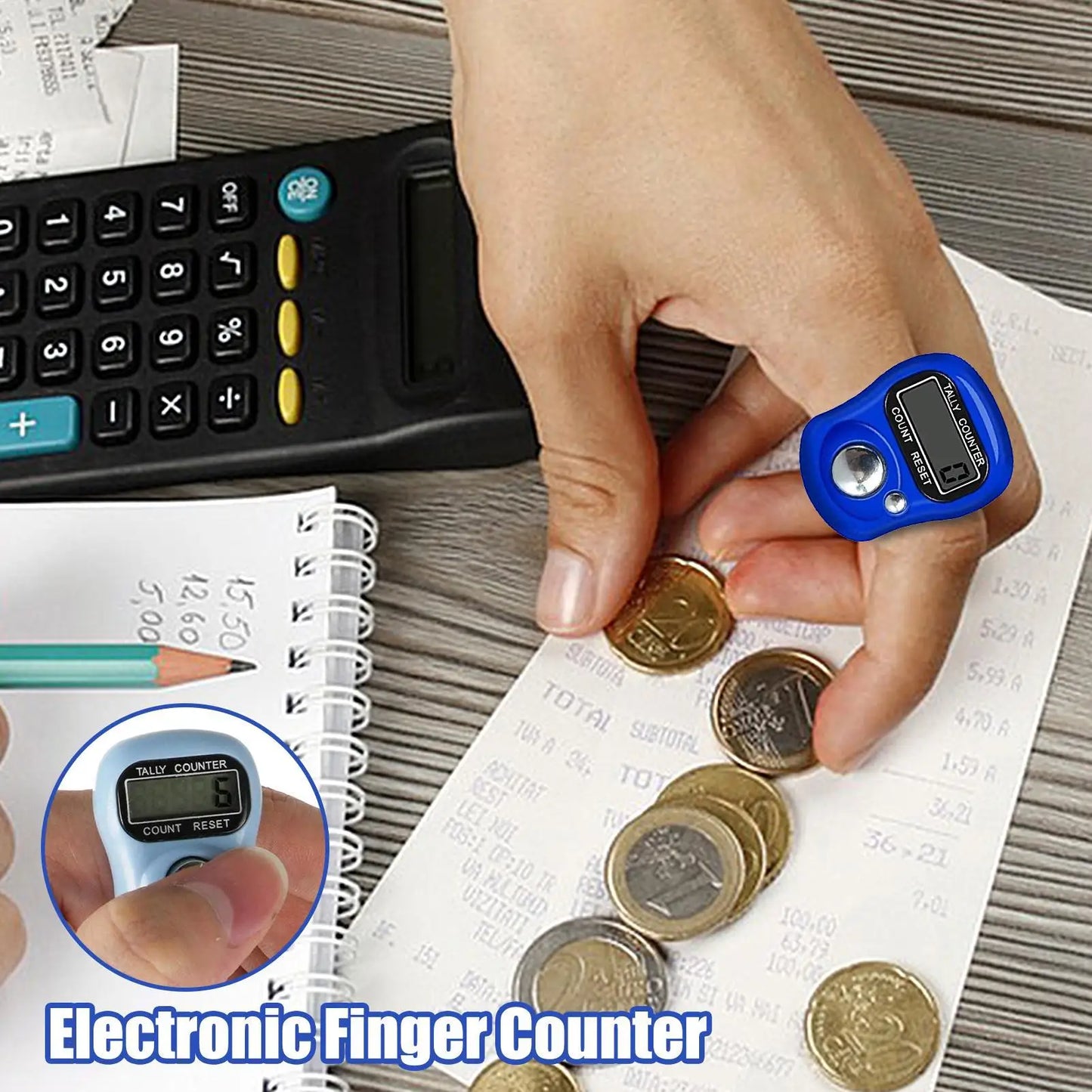 Mini LED Electronic Finger Counter Ring Tally Clicker