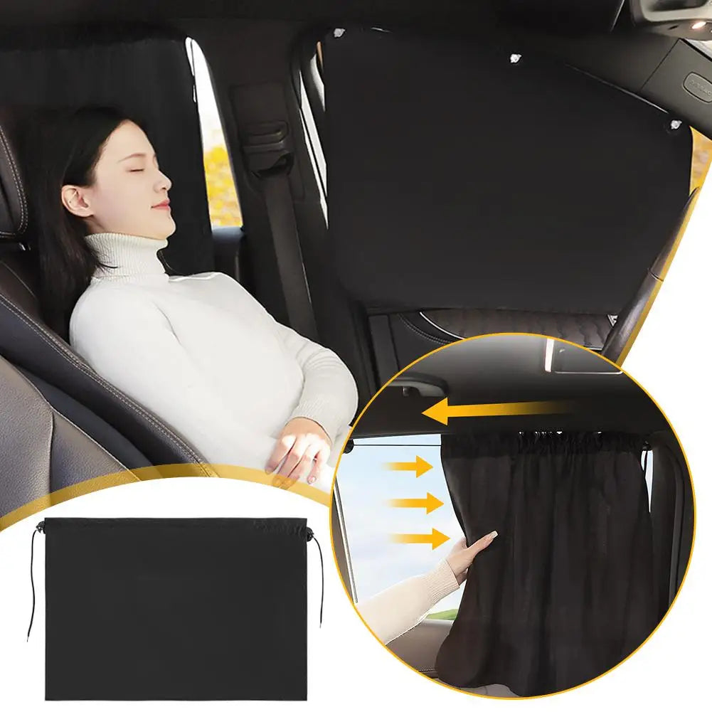 Car Shade Side Curtain Sun Protection Thermal Insulation Blackout Curtain Shade Privacy Curtain Car Interior Decoration Peaceful Pleasures Health and Wellness