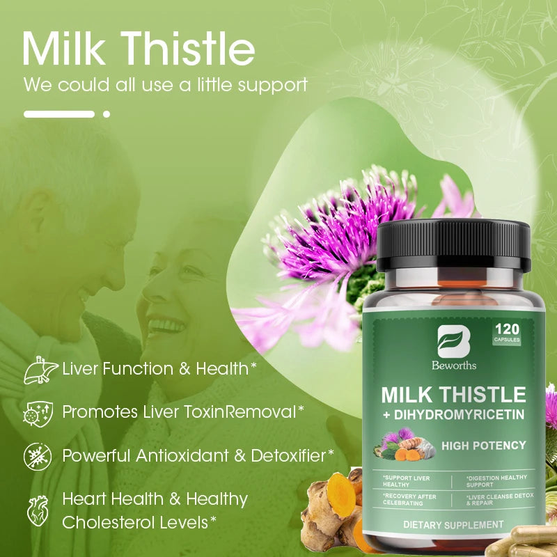 Milk Thistle Capsules – Liver Health & Antioxidant Support Herbal Supplement Peaceful Pleasures Health and Wellness