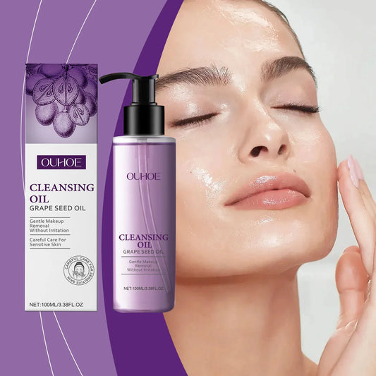 Grape Seed Cleansing Oil – Gentle Makeup Remover, 100ml Facial Cleansing Oil Peaceful Pleasures Health and Wellness