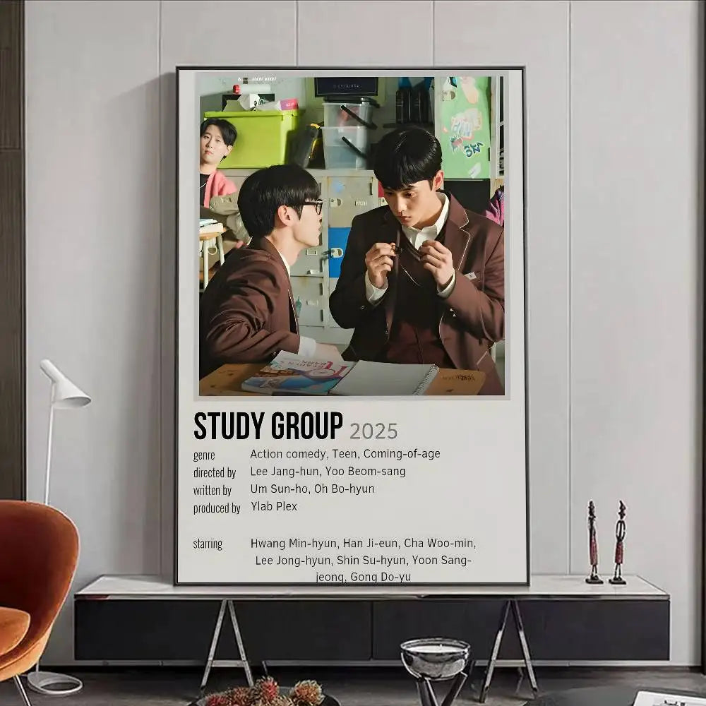 Hot Kdrama S-Study group Poster HD art poster for home living room bar office decoration sticky waterproof Peaceful Pleasures Health and Wellness