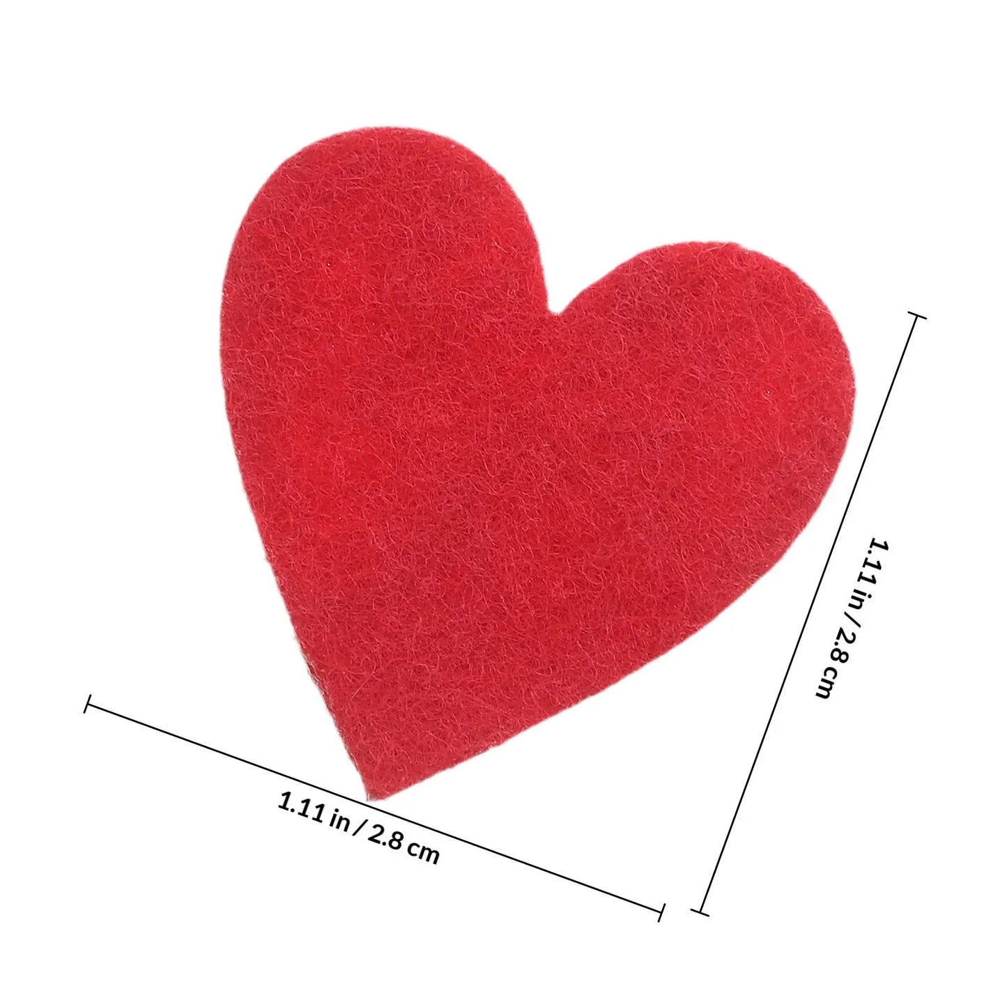 200Pcs Red Small Hearts Confetti DIY Crafts Cake Toppers Valentines Day Wedding Decor Wedding Heart Shape Felt Peaceful Pleasures Health and Wellness