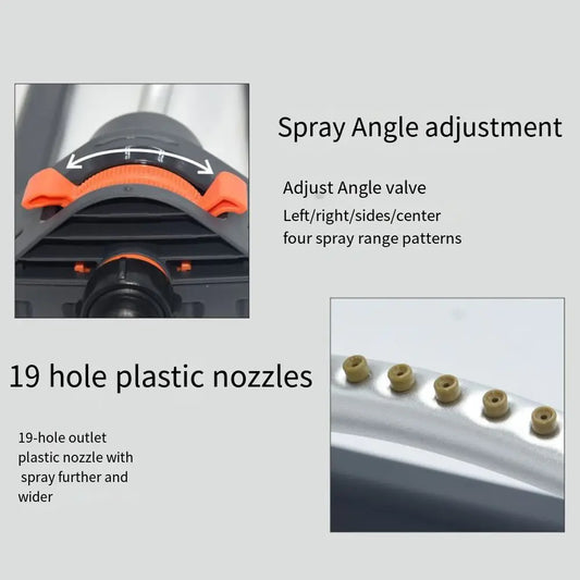 19-Nozzle Oscillating Lawn Sprinkler | Aluminum Adjustable Oscillating Lawn Sprinkler Oasis Select