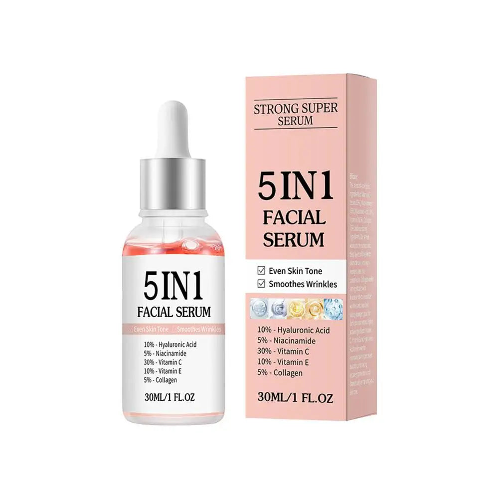 5-in-1 Face Serum – Vitamin C, Niacinamide & Hyaluronic Acid