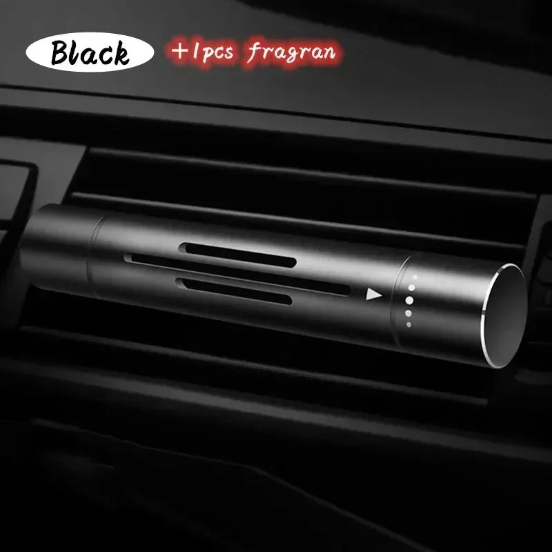 Car Air Freshener Smell In The Car Styling Air Vent Perfume Parfum Flavoring for Auto Interior Accessorie Air Freshener Custom Peaceful Pleasures Health and Wellness Black 1pcs fragran