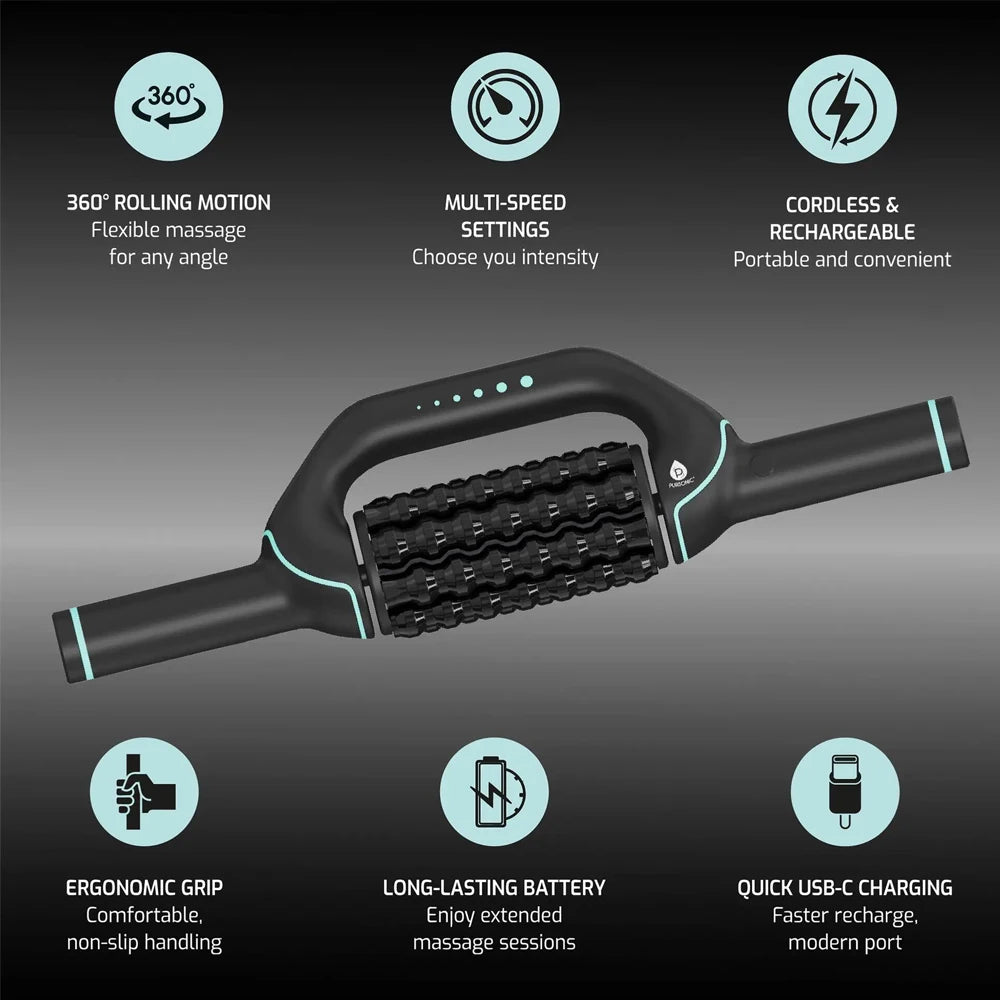 VamsLuna Deep Tissue Massage Roller | 6-Speed Rechargeable