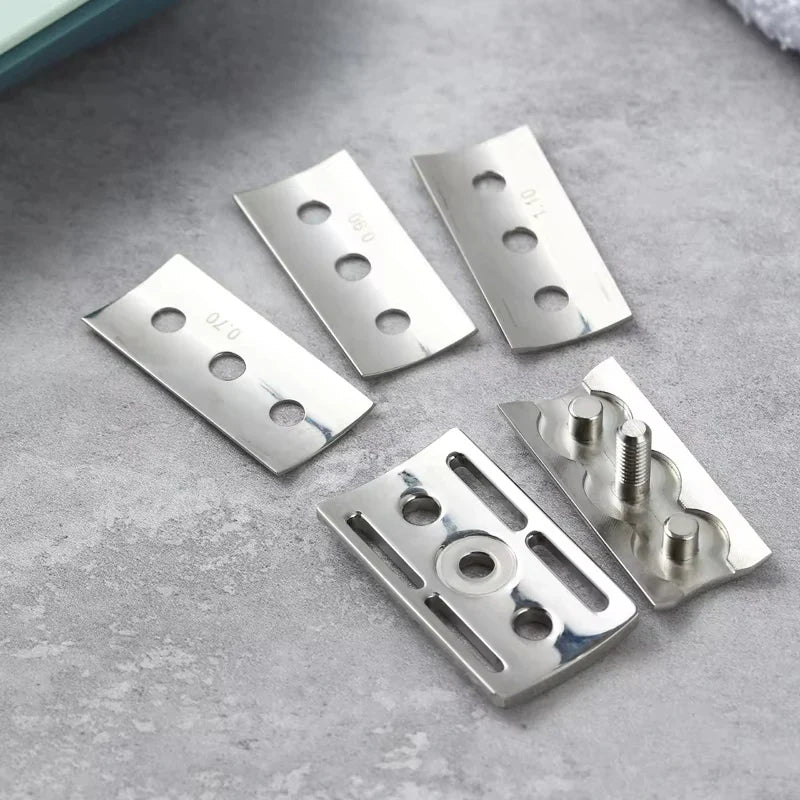 YAQI Trifecta Adjustable 316 SS Safety Razor Head – 3 Blade Gaps