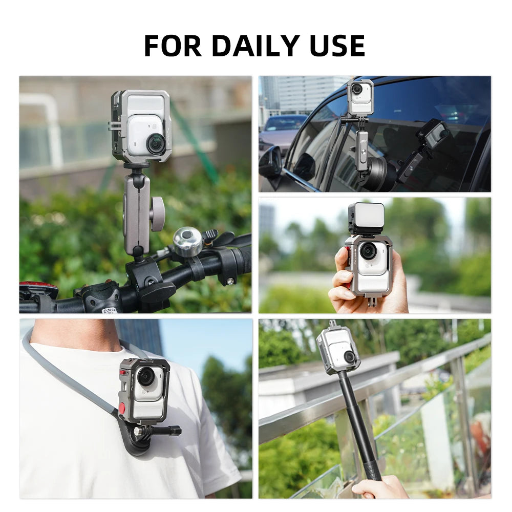 Aluminum Alloy For Insta360 Go Ultra Protective Case Metal Protective Frame For Action Cameras Expansion Quick-Release Accessory Peaceful Pleasures Health and Wellness