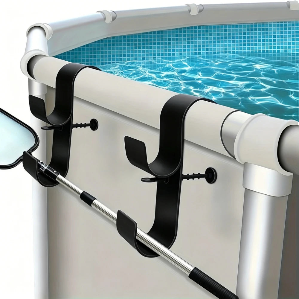 Adjustable Pool Pole Hanger & Leaf Skimmer Net Holder