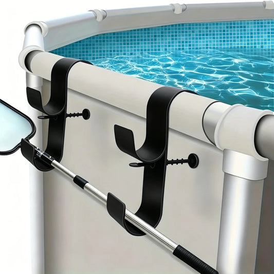 Adjustable Pool Pole Hanger & Leaf Skimmer Net Holder Pool Pole Hanger Peaceful Pleasures Health and Wellness