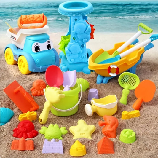 Kids Beach Sand Toys Set – Bucket, Shovel, Rake & Dino Molds Beach Sand Toy Set Peaceful Pleasures Health and Wellness