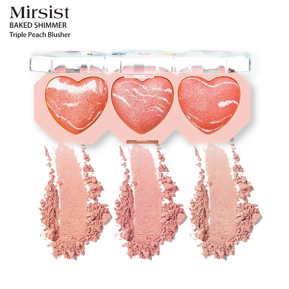 Mirsist 3-Color Cream Blush Palette – Highlighter & Contour