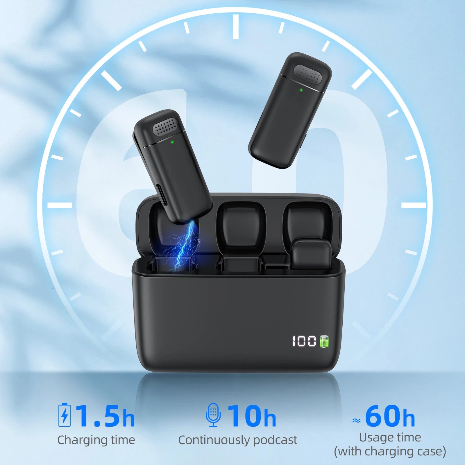 K30 Wireless Lavalier Microphone Charging Case Mic Portable Audio Video Recording for iPhone Android Notebook Live Gaming Mic Peaceful Pleasures Health and Wellness