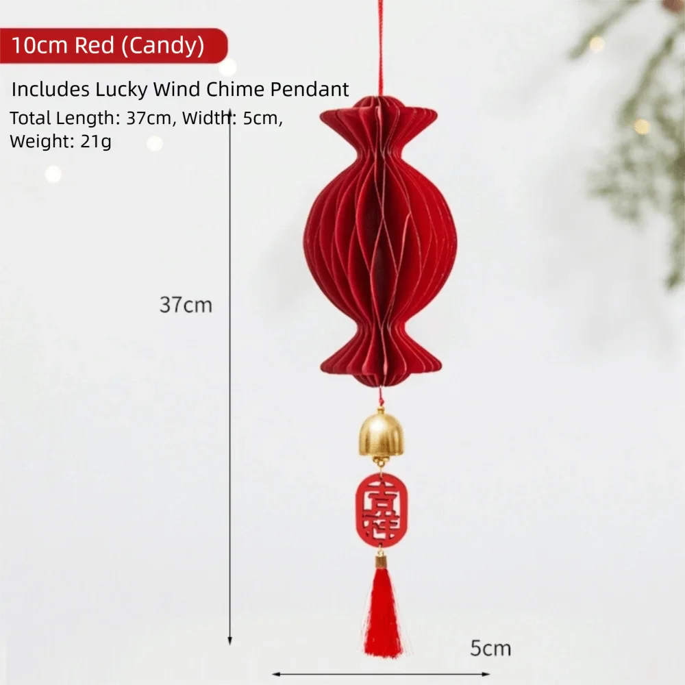 Red Honeycomb Paper Hanging Decoration with Tassel | New Year