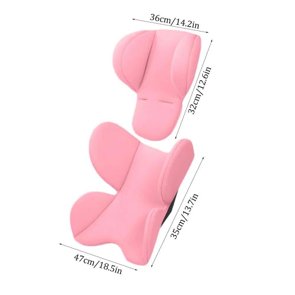 Baby Stroller Cushion Soft Stroller Cushion Pads Head Neck Seat Insert Pad Infant Car Seat Insert Baby Stroller Accessories Peaceful Pleasures Health and Wellness Pink1