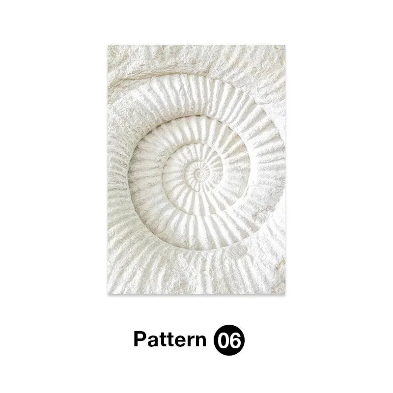 Tropical Ocean Beach Shell Canvas Wall Art | Unframed Print