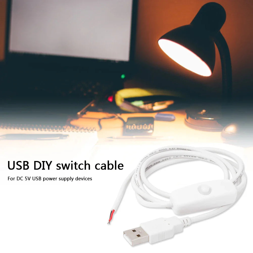 1m USB 5V Power Cable 2-Pin with ON/OFF Switch – DIY Lighting