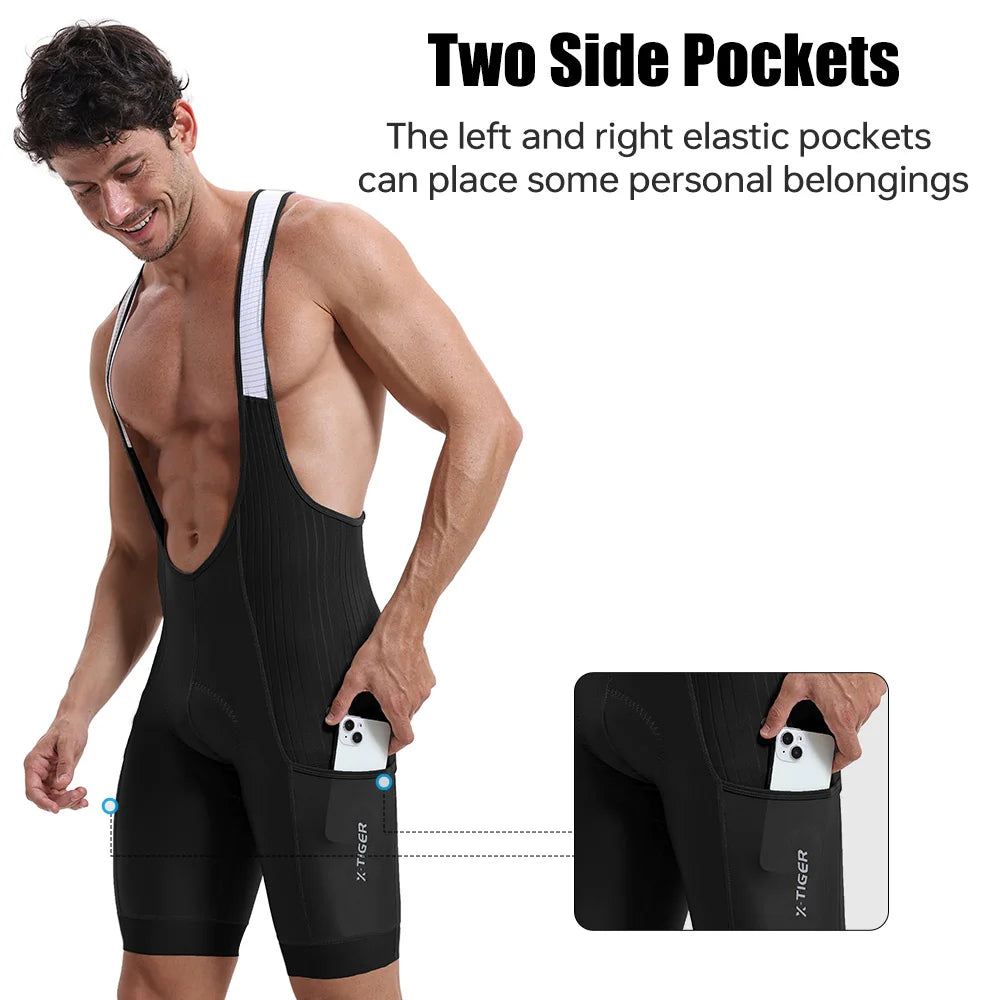 X-TIGER Men's Pro Cycling Bib Shorts – MTB & Road Long Rides