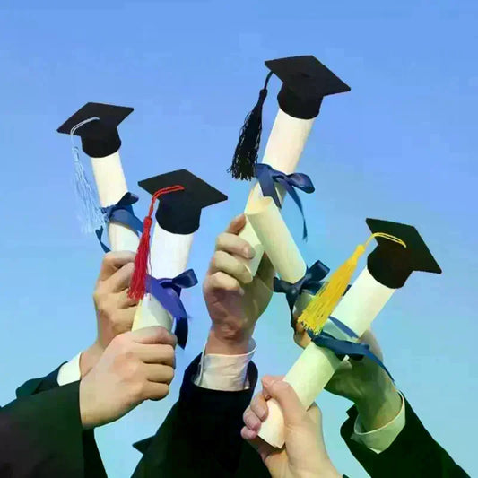 2-Pack Mini Graduation Cap Hair Clips | Party & Photo Prop Novelty Hair Clip Oasis Select