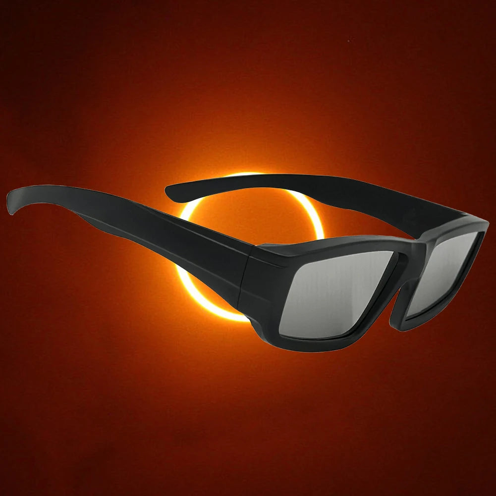 Safe Solar Eclipse Glasses Plastic Frame Professional Solar Viewer Shade For Direct Sun Observation Total Eclipse Eyewear Peaceful Pleasures Health and Wellness