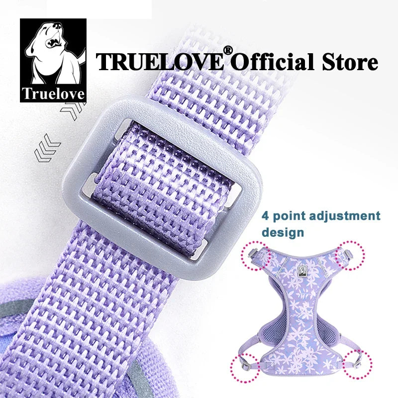 TRUELOVE Pet Pet Harness and Leash Set Lightweight Adjustable Quick-Release and Durable for Small Dogs and Cats TLH2918 Peaceful Pleasures Health and Wellness
