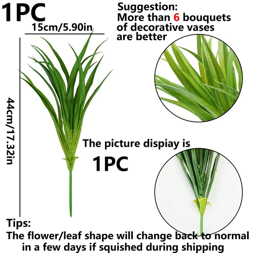 Artificial Spring Grass Plants – Wedding & Home Bonsai Decor